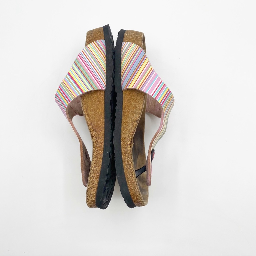Birkenstock Papillio Pink Yellow Sandals with Cork Footbeds Comfy Casual Sz6-6.5 - Picture 4 of 9